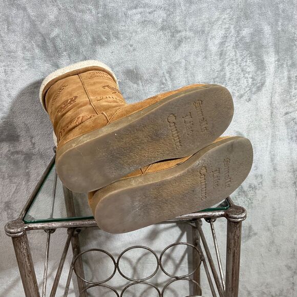 Juicy Couture AOP Suede Mid Calf tall Boots women’s Size 8.5 Brown - Picture 7 of 14